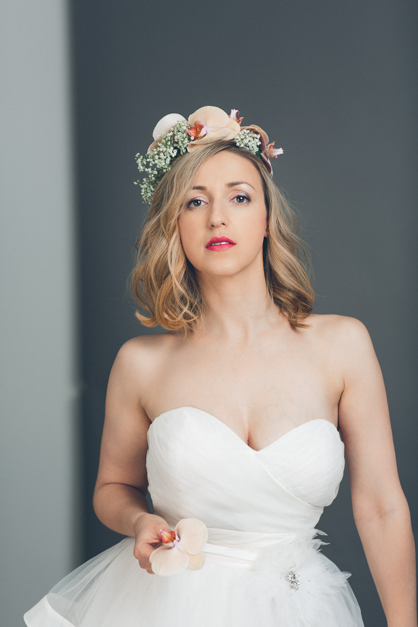 Hochzeitskleid Fotoshooting